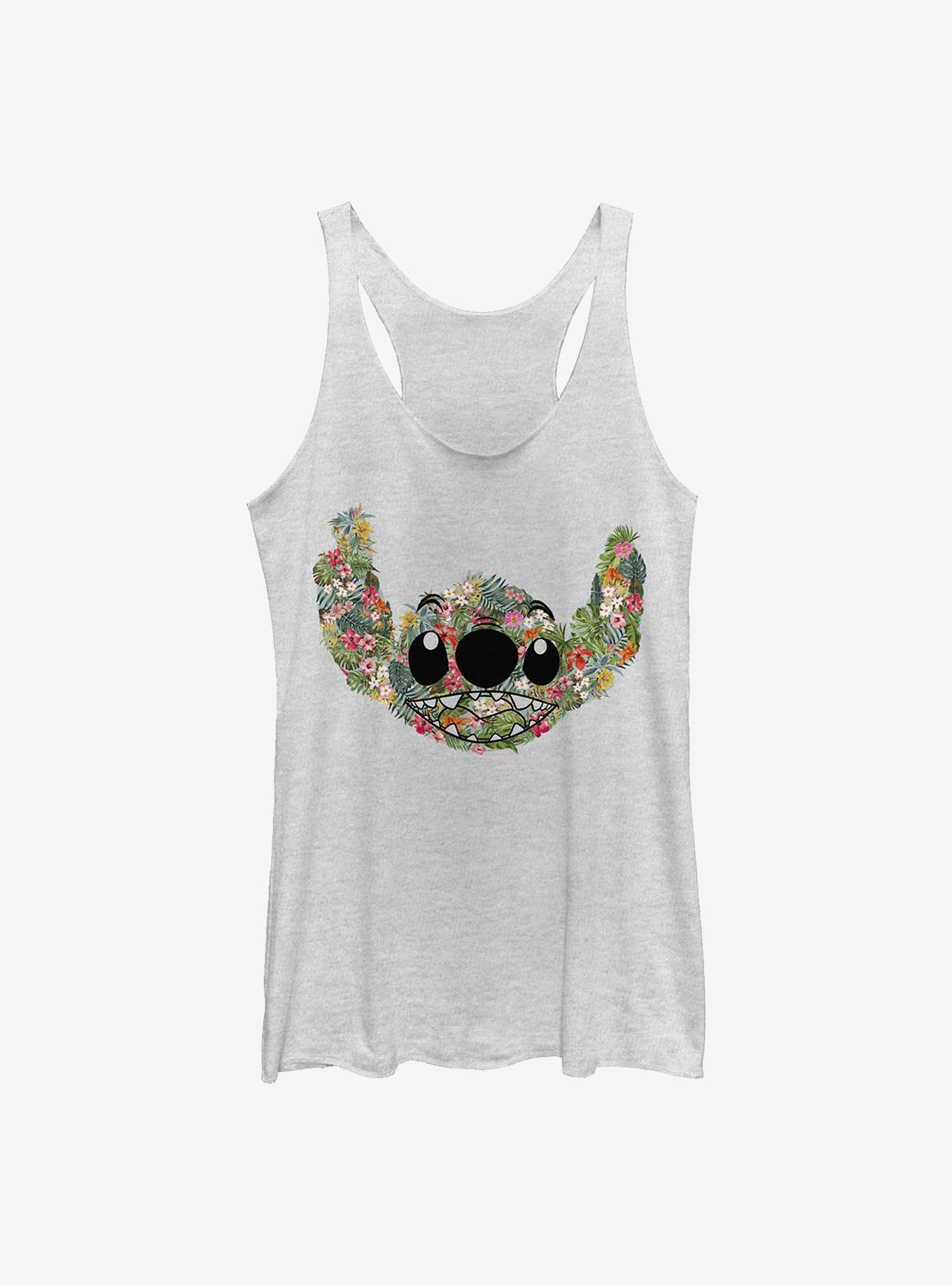 Disney Lilo And Stitch Floral Womens Tank Top, , hi-res