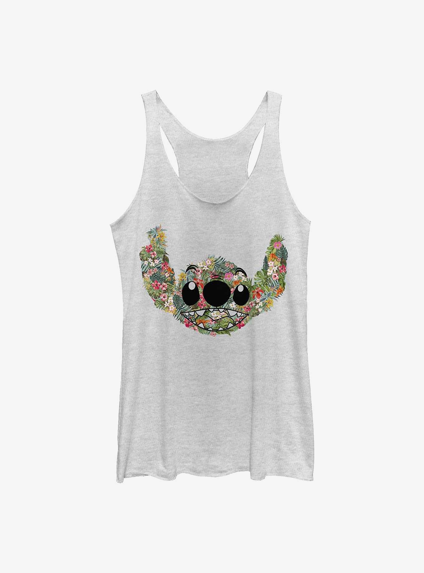 Disney Lilo And Stitch Floral Womens Tank Top, , hi-res