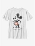 Disney Mickey Mouse Watercolor Mouse Youth T-Shirt, WHITE, hi-res