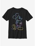 Disney Mickey Mouse Neon Mickey Youth T-Shirt, BLACK, hi-res