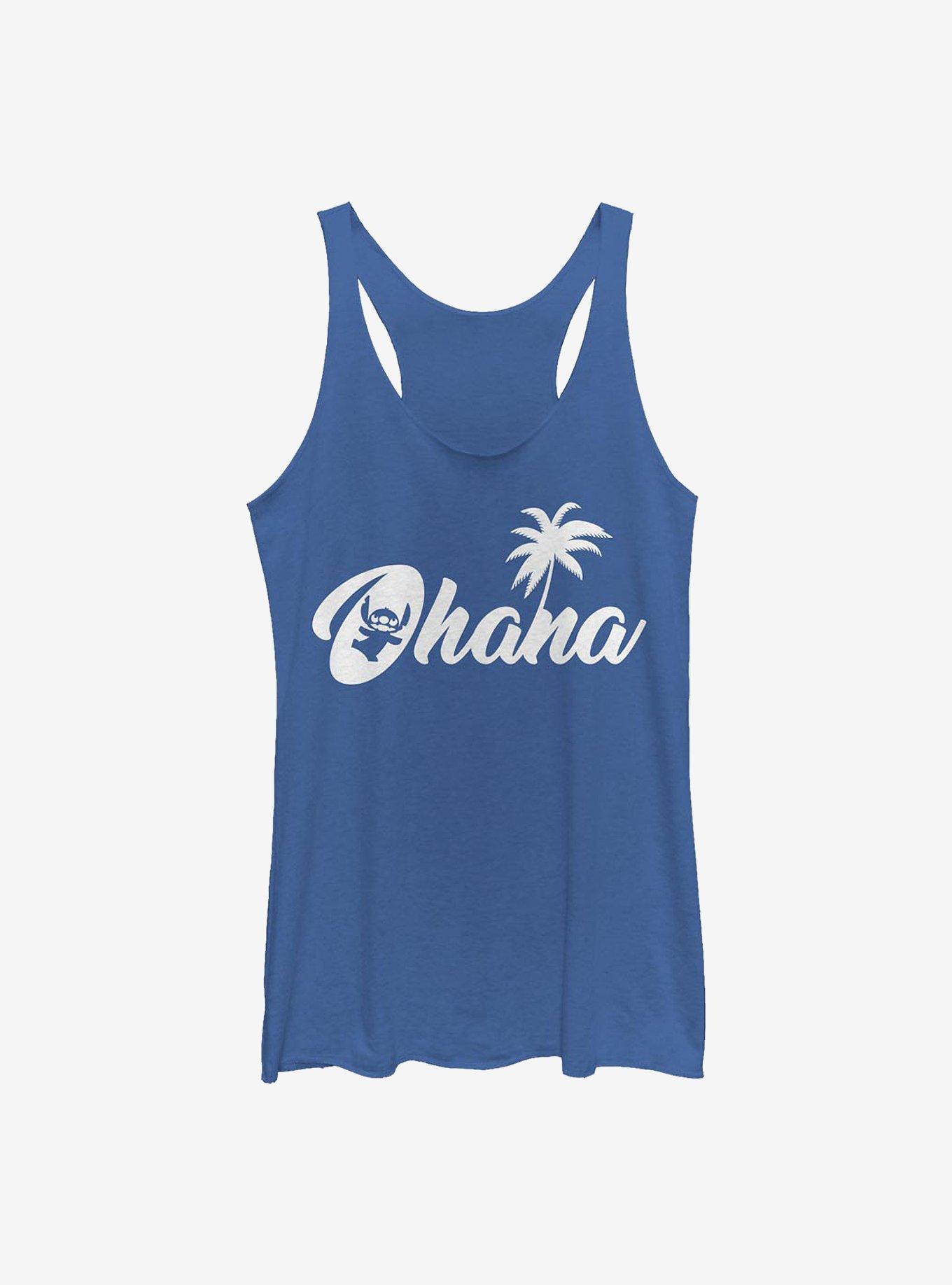 Disney Lilo And Stitch Silhouette Ohana Womens Tank Top, , hi-res