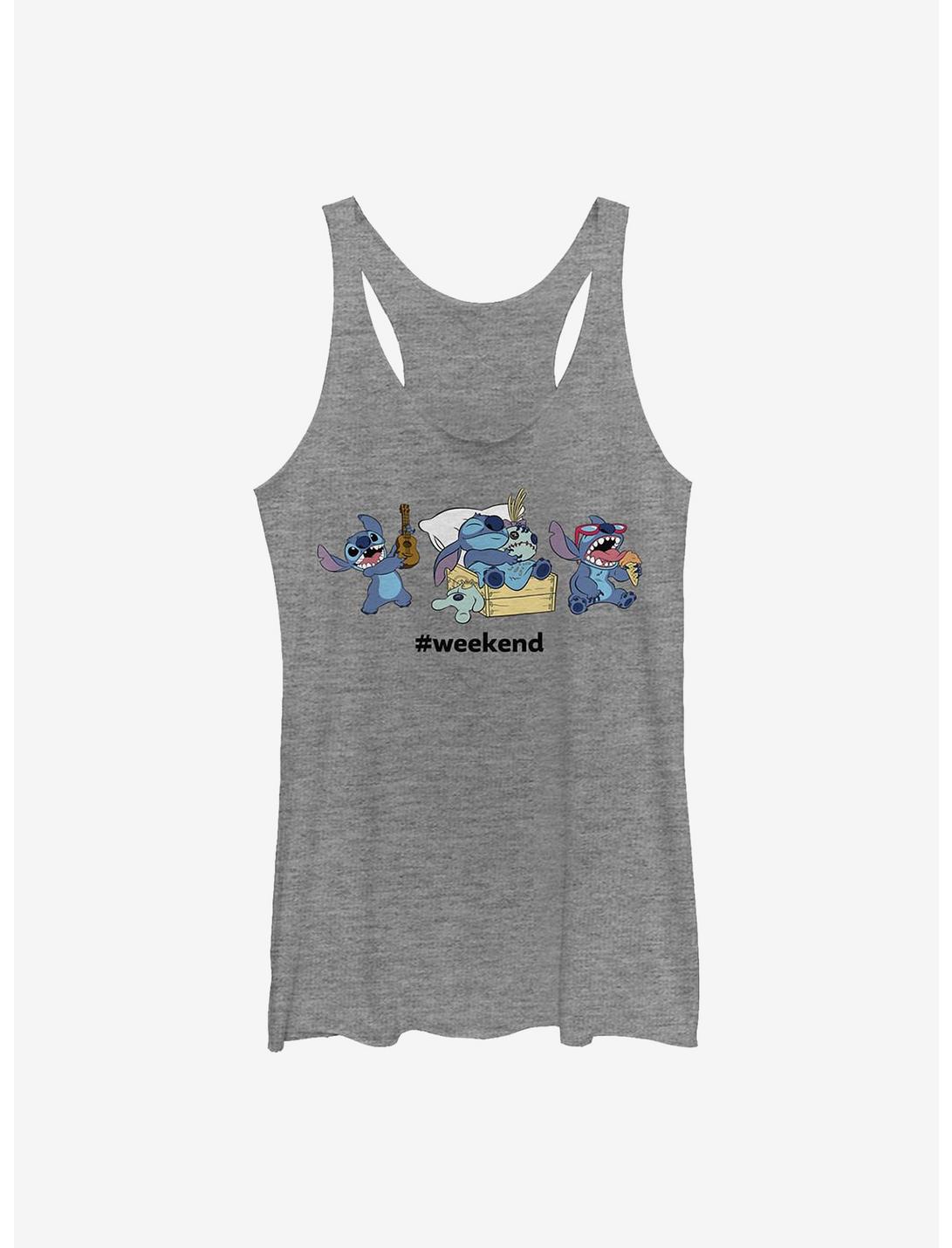 Disney Lilo And Stitch Weekend Womens Tank Top, GRAY HTR, hi-res