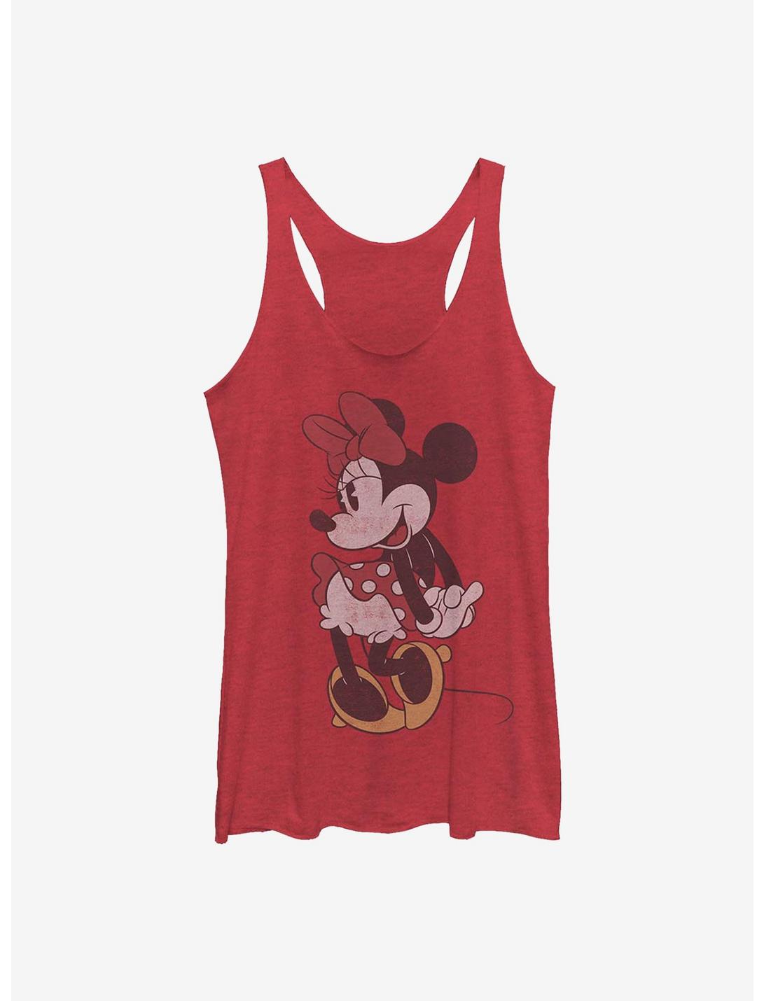 Disney Minnie Mouse Classic Vintage Minnie Womens Tank Top, RED HTR, hi-res
