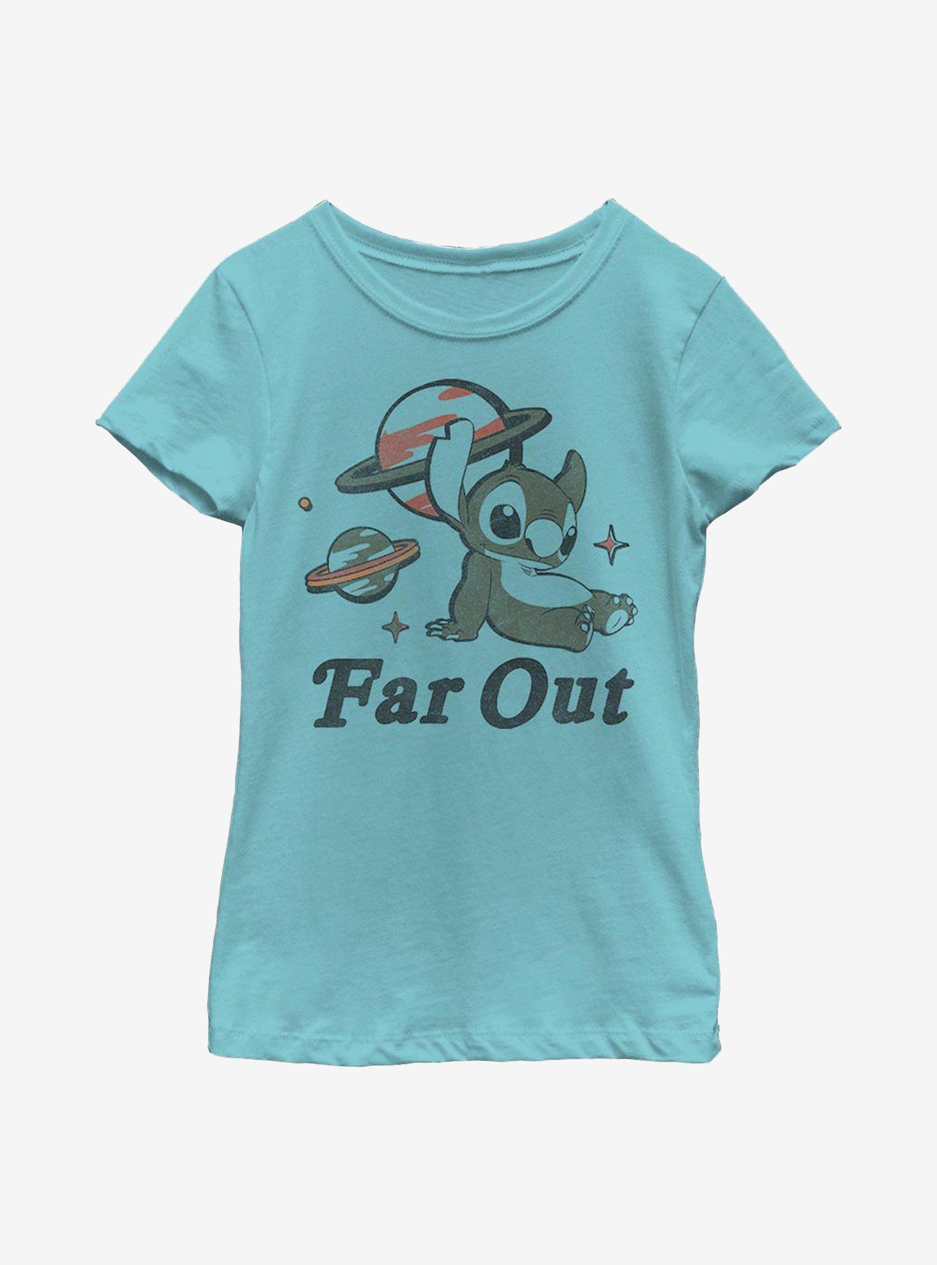 Disney Lilo And Stitch Far Out Stitch Youth Girls T-Shirt, , hi-res