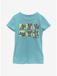 Disney Lilo And Stitch Poses Youth Girls T-Shirt, TAHI BLUE, hi-res