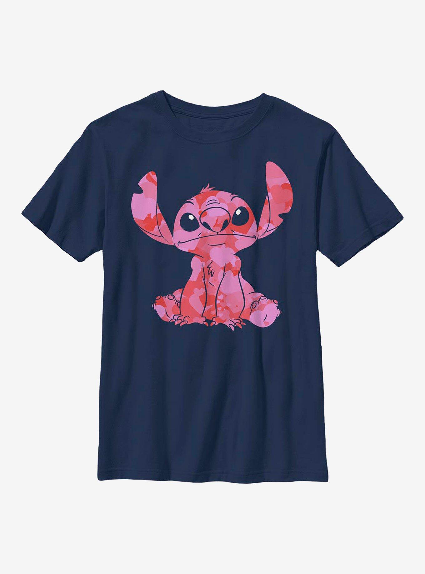 Disney Lilo And Stitch Heart Fill Youth T-Shirt, , hi-res