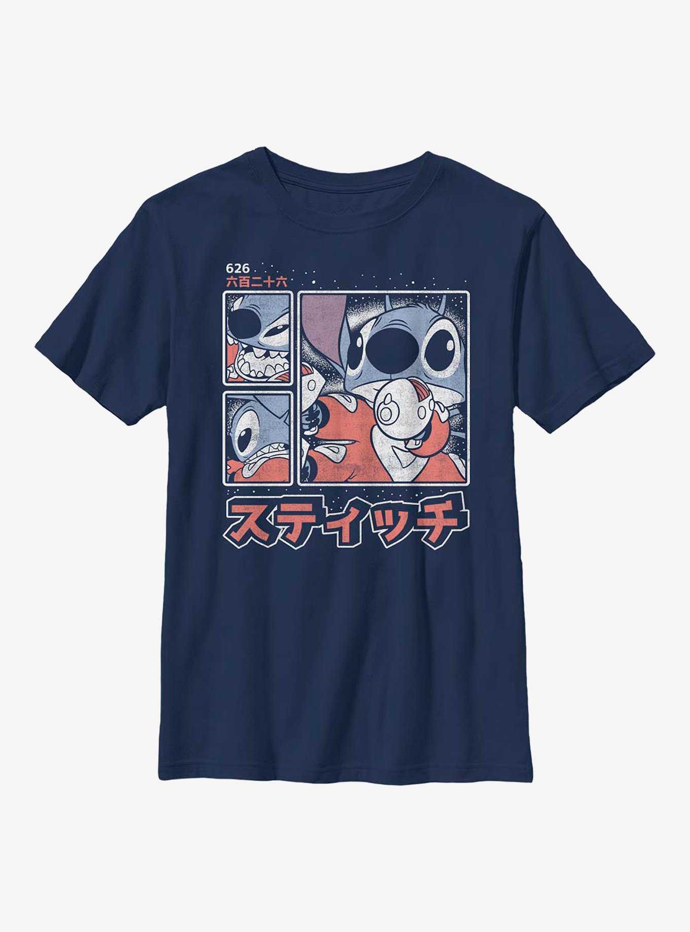 Disney Lilo And Stitch Japanese Text Youth T-Shirt, , hi-res