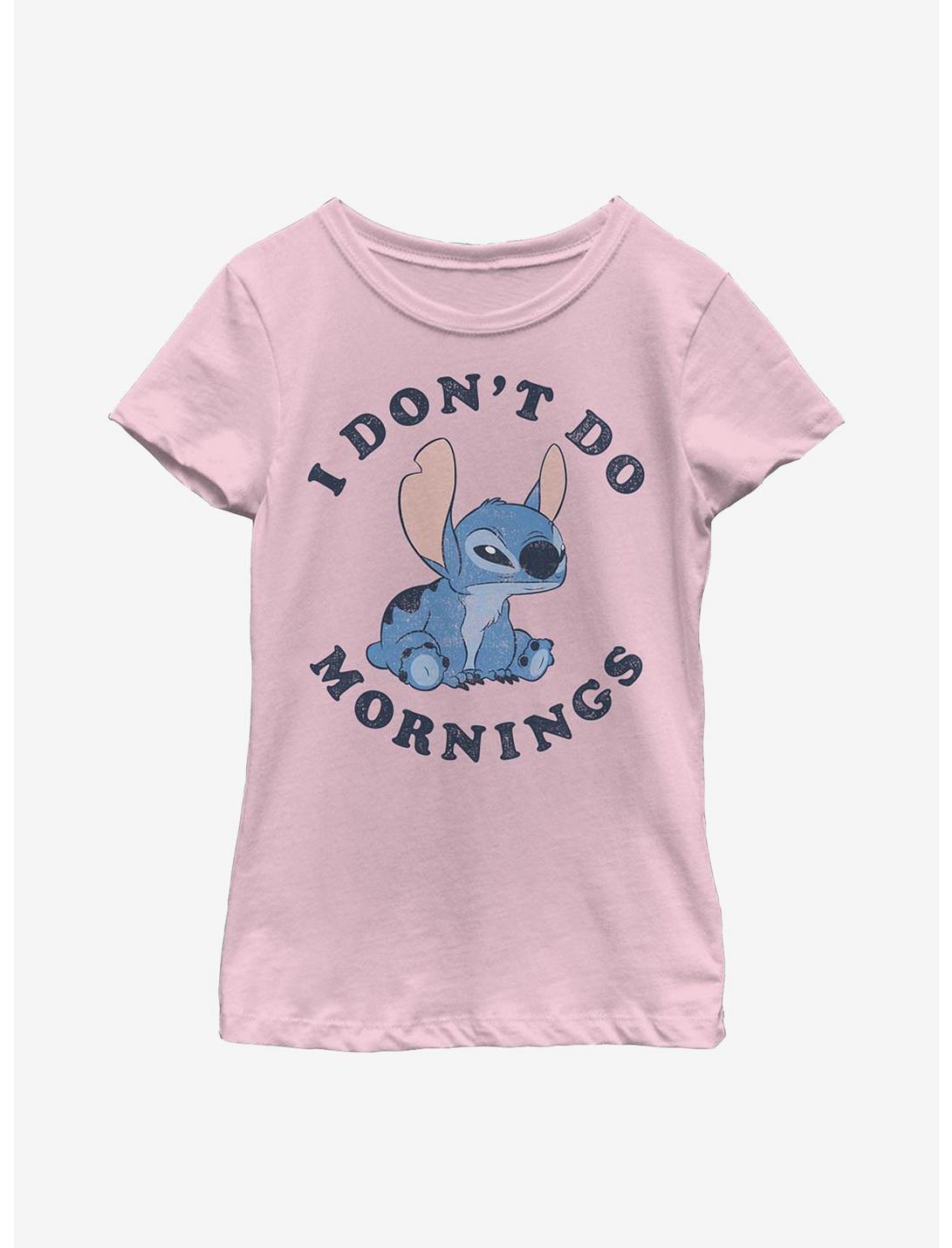 Disney Lilo And Stitch Mornings Youth Girls T-Shirt, PINK, hi-res