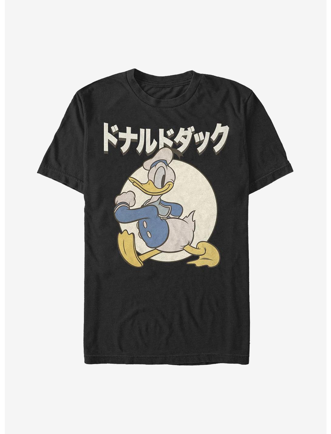 Disney Donald Duck Japanese Text T-Shirt, BLACK, hi-res
