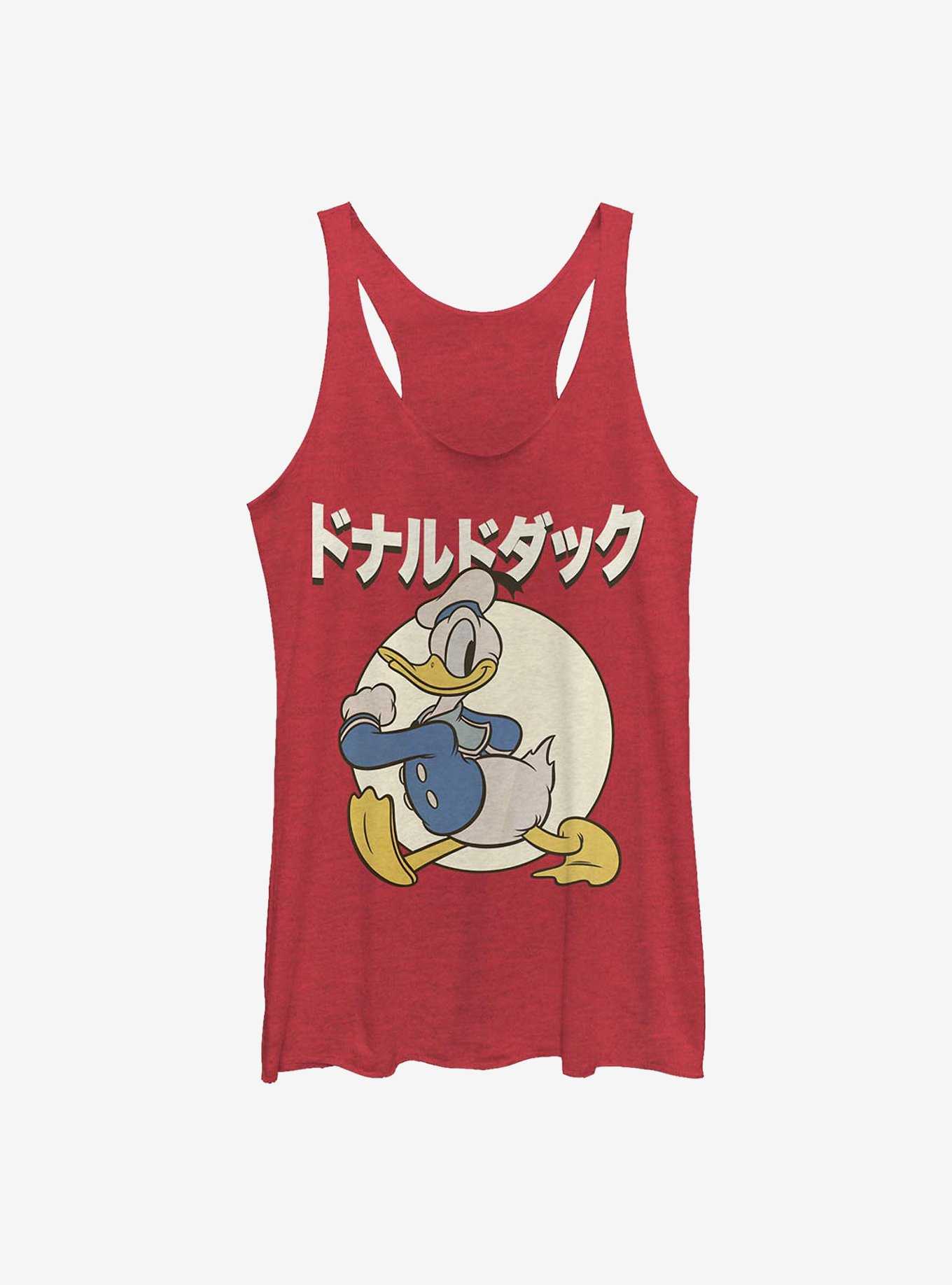 Disney Donald Duck Japanese Text Womens Tank Top, , hi-res