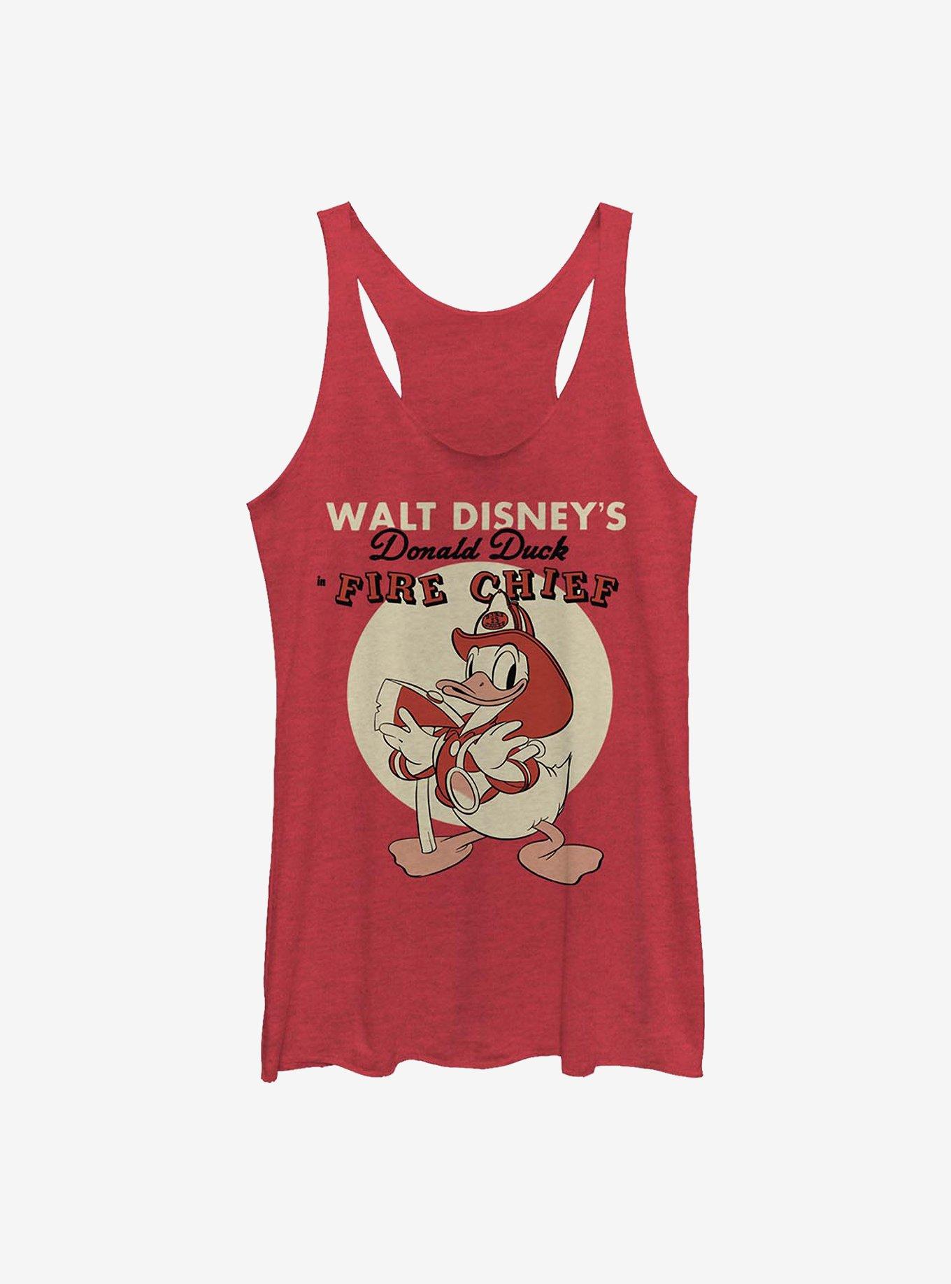 Disney Donald Duck Vintage Fireman Donald Womens Tank Top, , hi-res