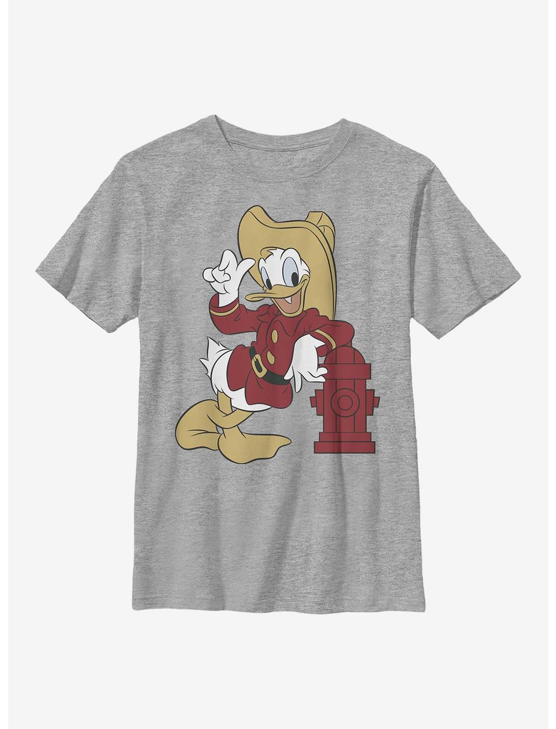 Disney Donald Duck Firefighting Donald Youth T-Shirt, ATH HTR, hi-res