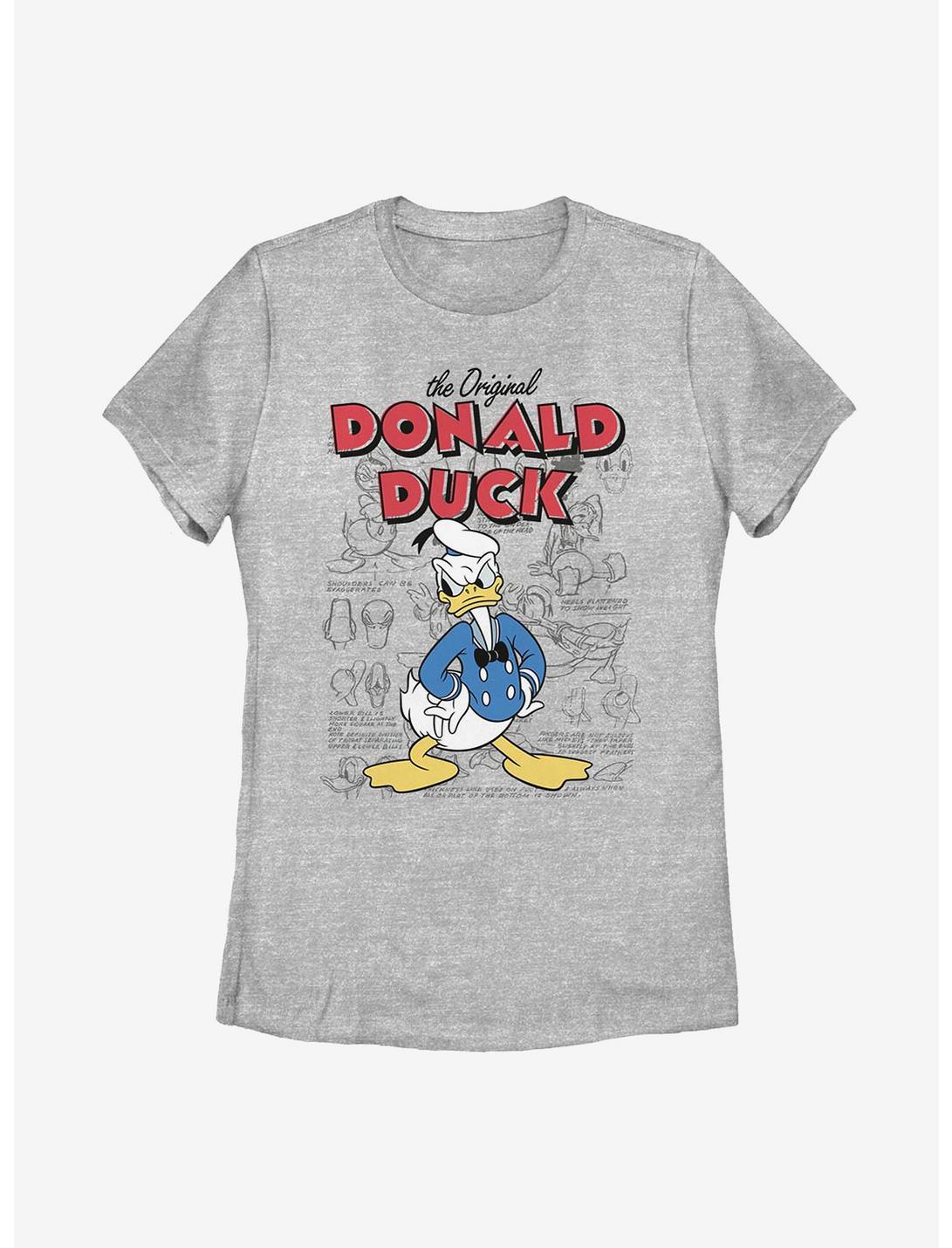 Disney Donald Duck Original Donald Sketchbook Womens T-Shirt, ATH HTR, hi-res