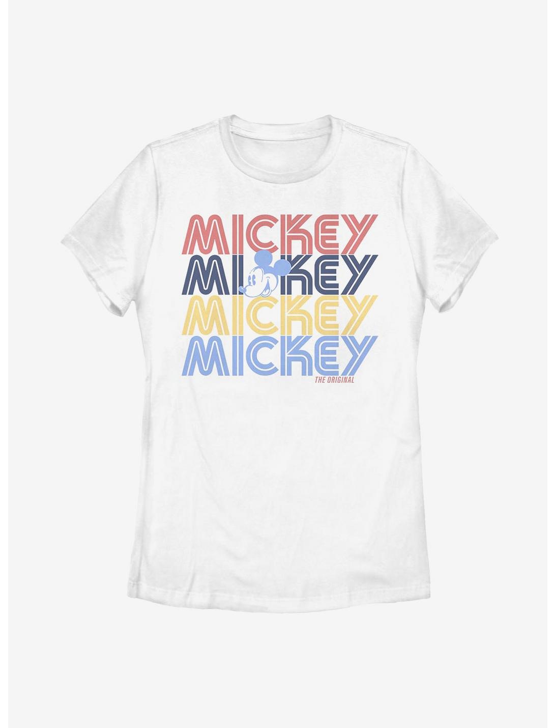 Disney Mickey Mouse Retro Stack Womens T-Shirt, WHITE, hi-res