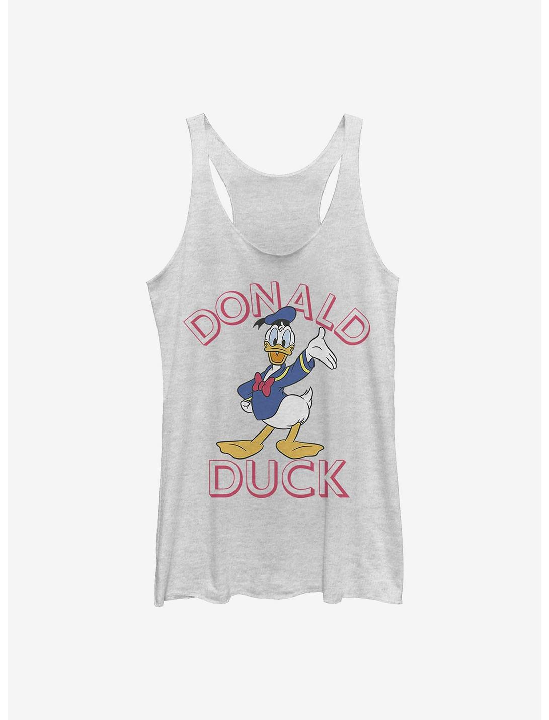 Disney Donald Duck Hello Womens Tank Top, WHITE HTR, hi-res