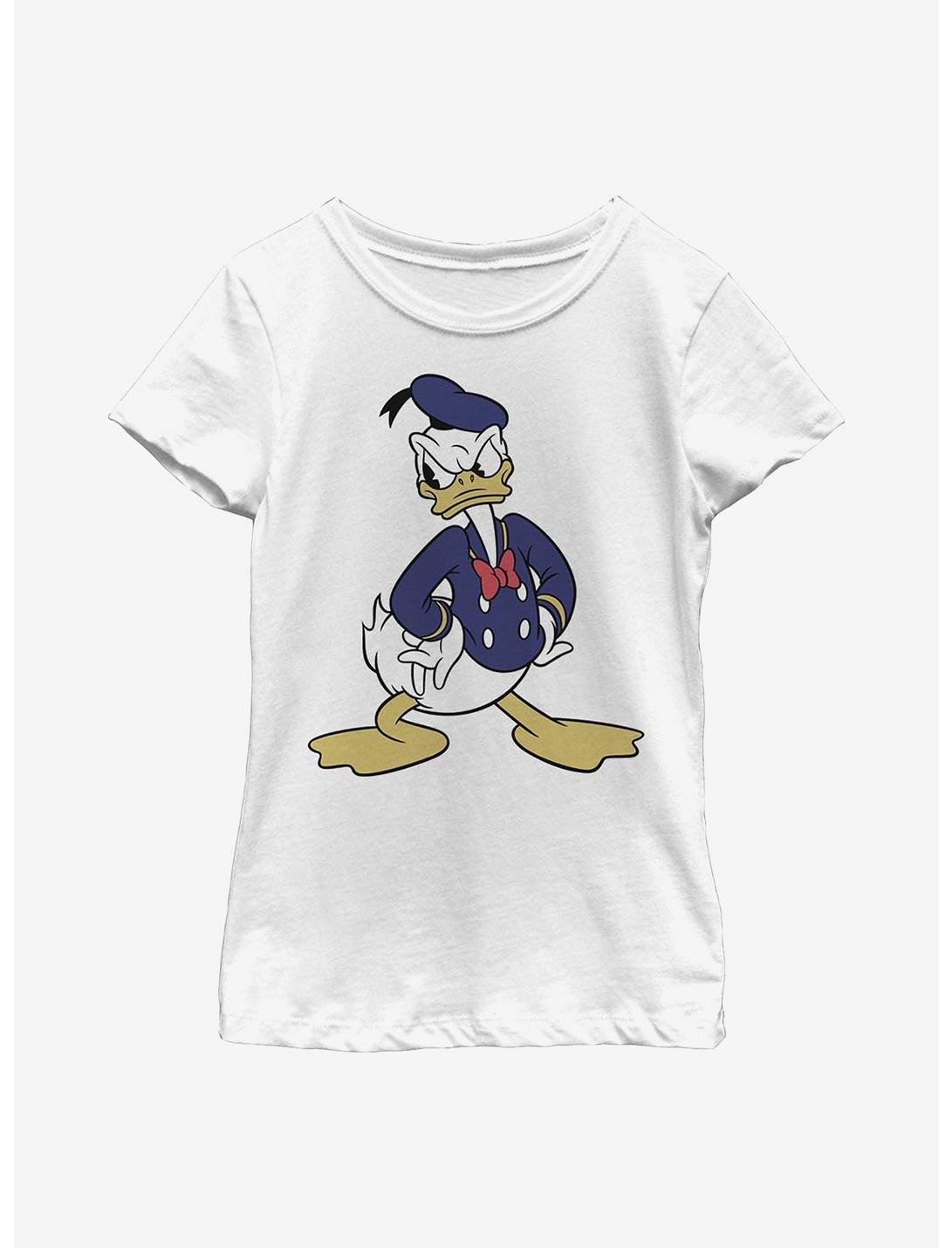 Disney Donald Duck Classic Vintage Donald Youth Girls T-Shirt, WHITE, hi-res