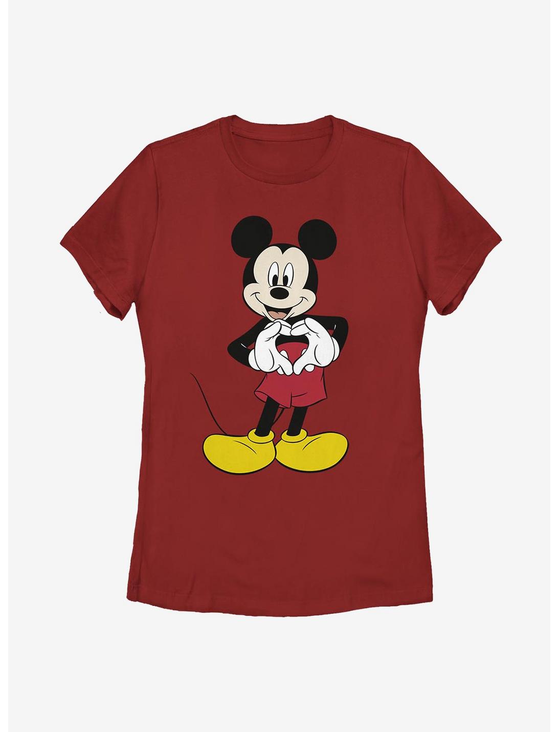 Disney Mickey Mouse Love Womens T-Shirt, RED, hi-res