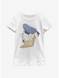 Disney Donald Duck Face Youth Girls T-Shirt, WHITE, hi-res