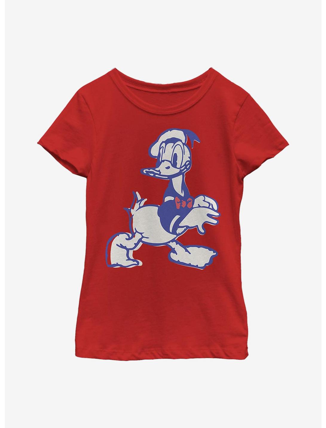 Disney Donald Duck Heritage Youth Girls T-Shirt, RED, hi-res