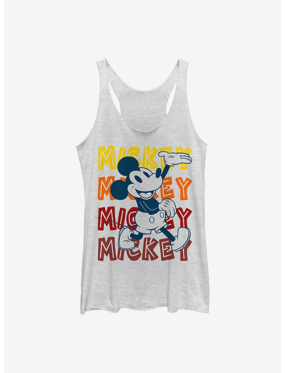 Disney Mickey Mouse Hipster Mickey Womens Tank Top, WHITE HTR, hi-res