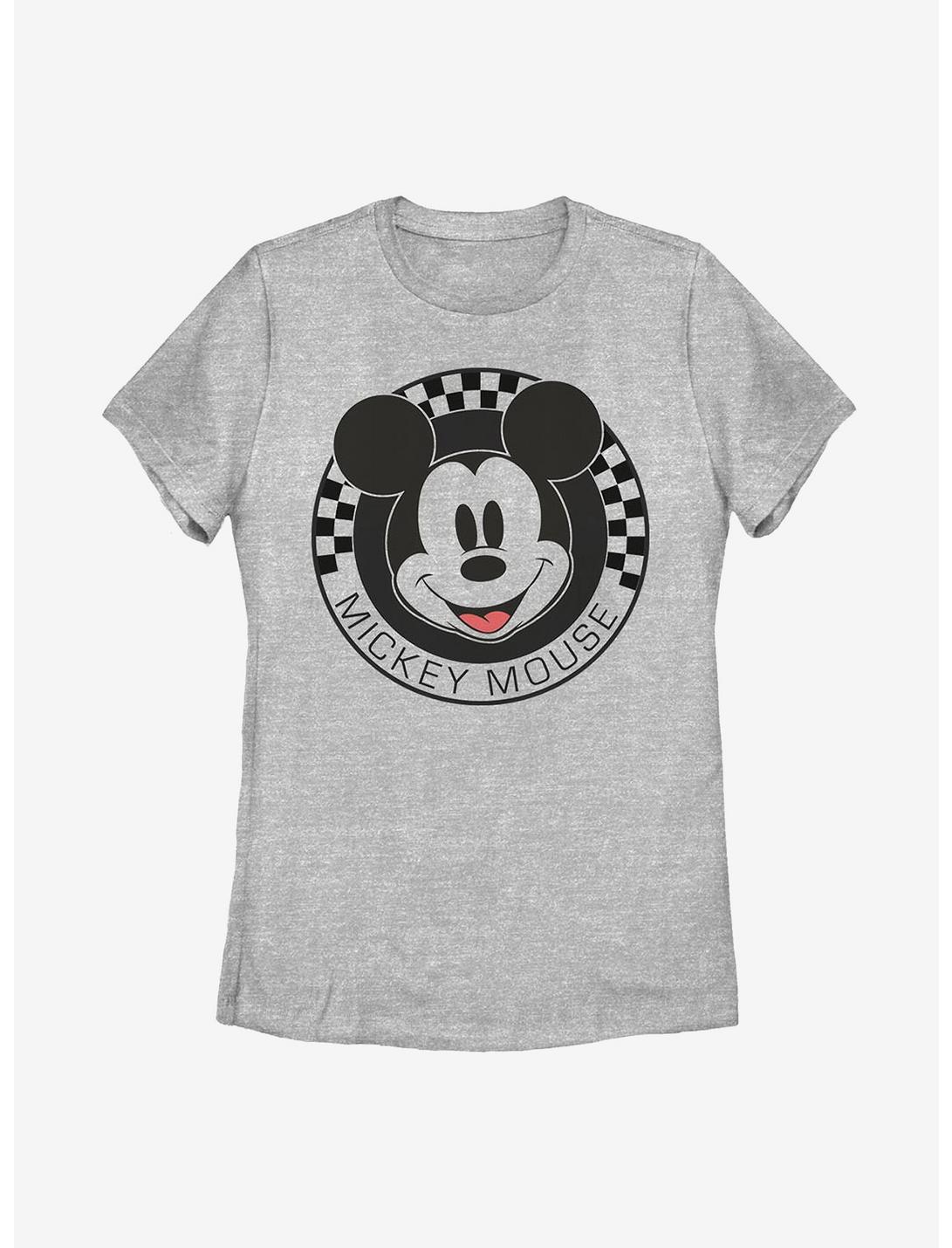 Disney Mickey Mouse Checkered Womens T-Shirt, ATH HTR, hi-res