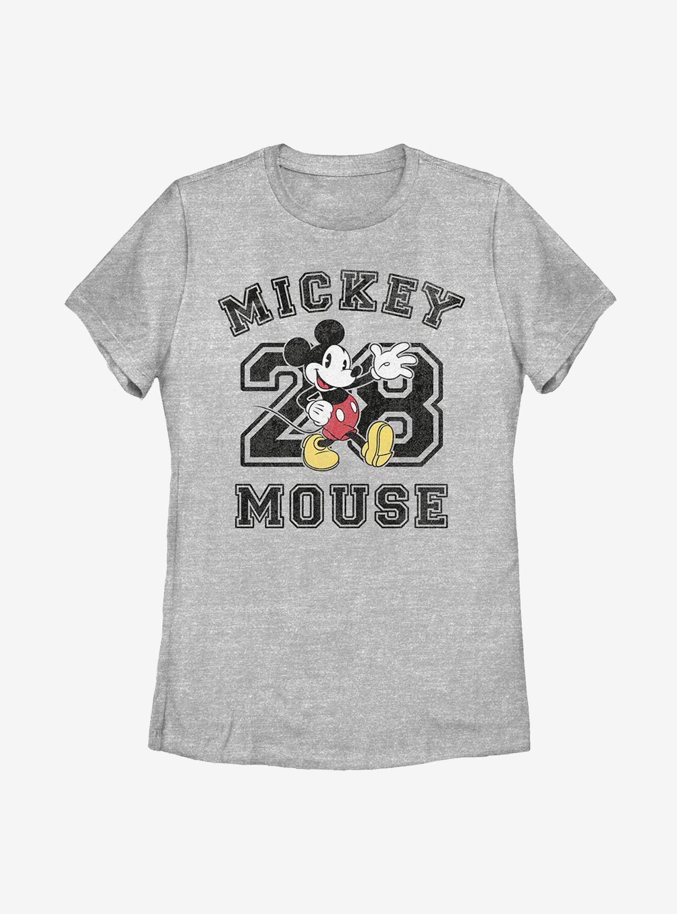 Disney Mickey Mouse Collegiate Womens T-Shirt, ATH HTR, hi-res