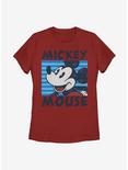Disney Mickey Mouses Stripes Womens T-Shirt, RED, hi-res