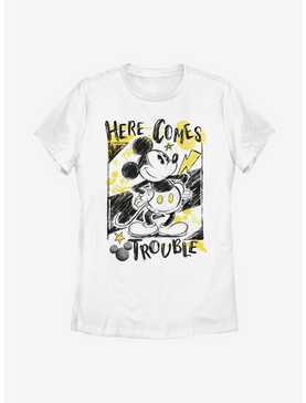 Disney Mickey Mouse Trouble Comes Womens T-Shirt, , hi-res