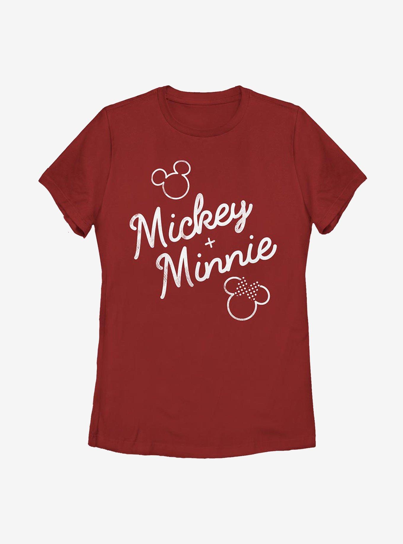 Disney Mickey Mouse Signed Together Womens T-Shirt, RED, hi-res