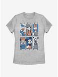 Disney Mickey Mouse Six Up Muted Womens T-Shirt, ATH HTR, hi-res