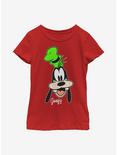 Disney Goofy Big Face Youth Girls T-Shirt, RED, hi-res
