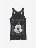 Disney Mickey Mouse All Name Womens Tank Top, BLK HTR, hi-res