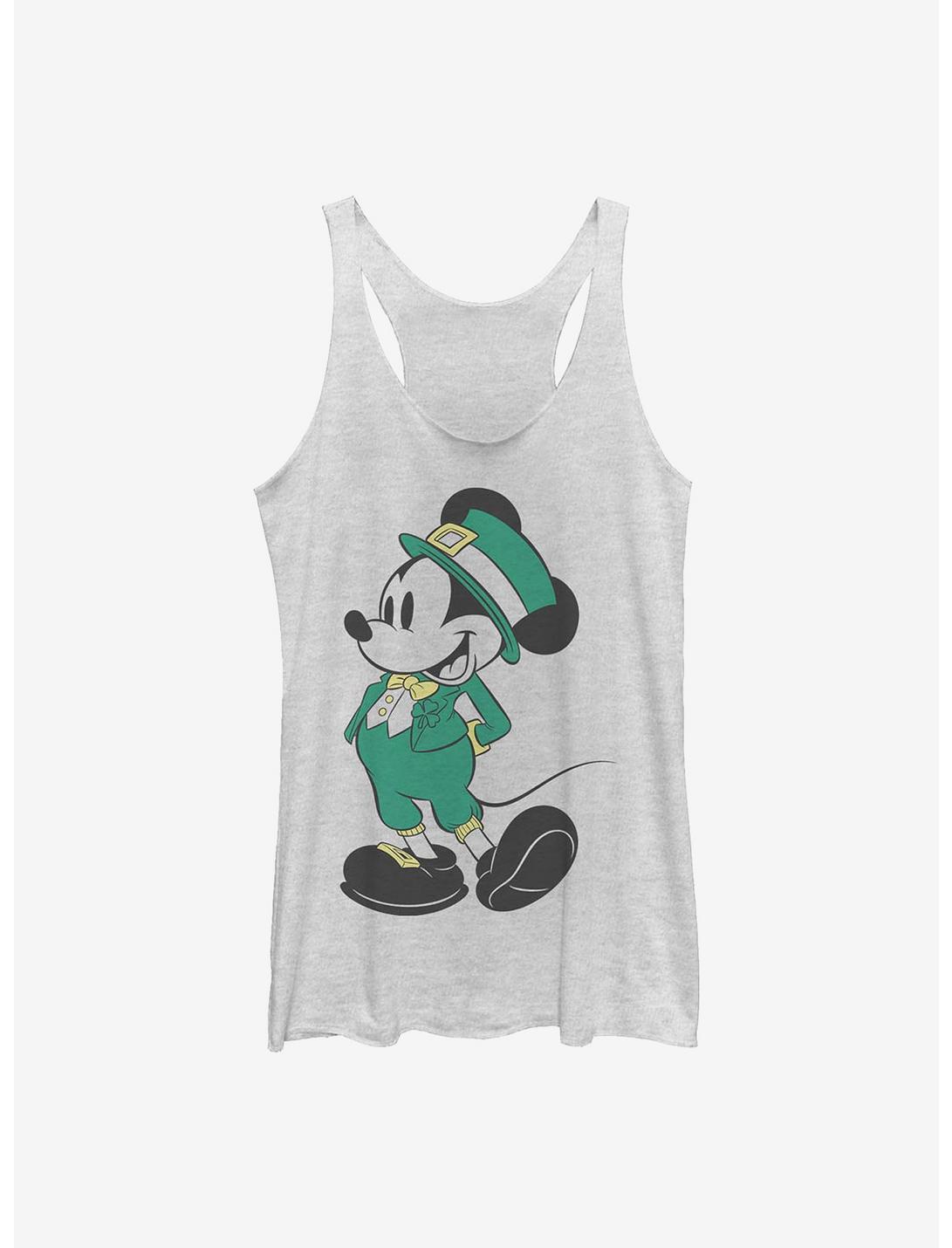 Disney Mickey Mouse Leprechaun Mickey Womens Tank Top, WHITE HTR, hi-res