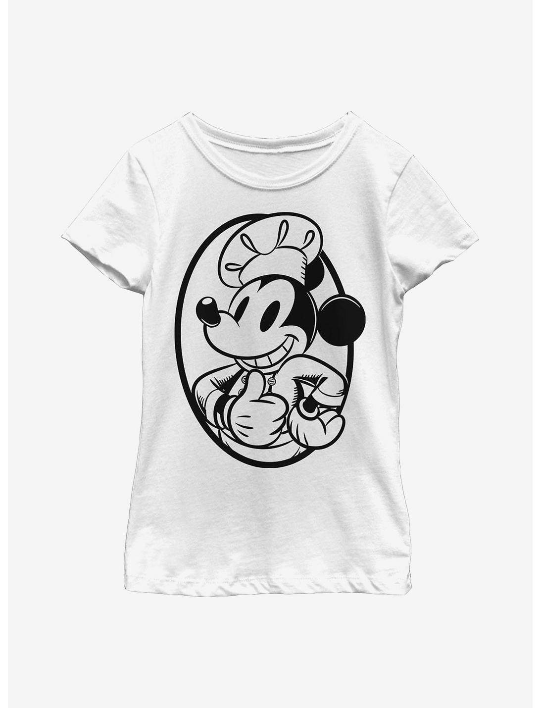Disney Mickey Mouse Chef Mickey Circle Youth Girls T-Shirt, WHITE, hi-res