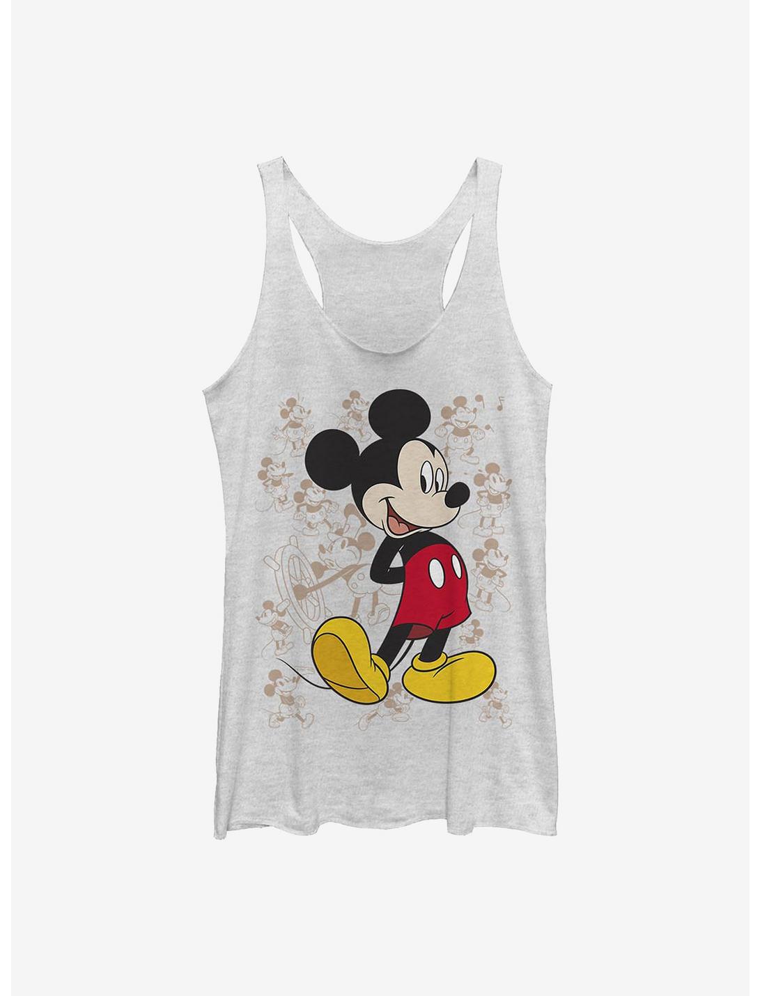 Disney Mickey Mouse Through The Years Womens Tank Top, WHITE HTR, hi-res