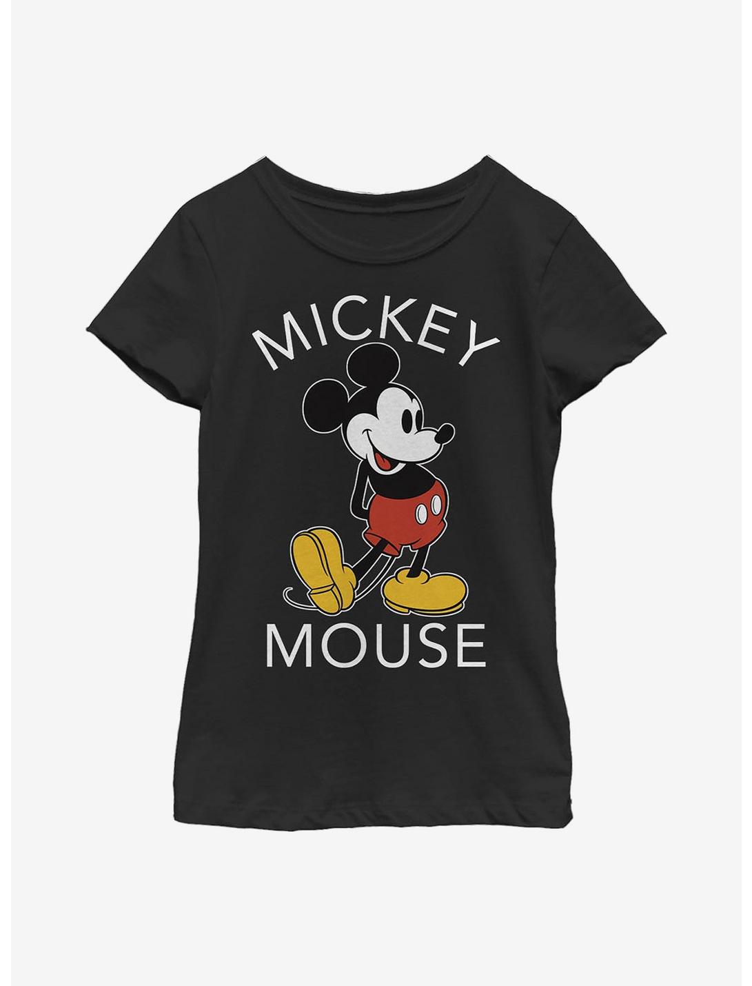 Disney Mickey Mouse Classic Youth Girls T-Shirt, BLACK, hi-res