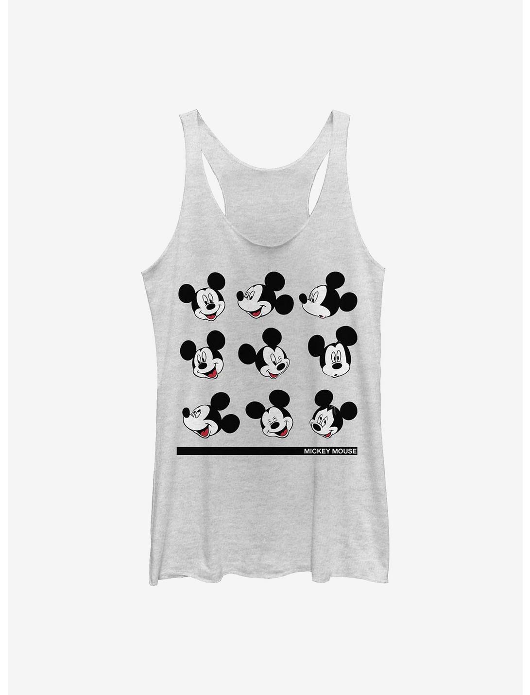 Disney Mickey Mouse Expressions Womens Tank Top, WHITE HTR, hi-res
