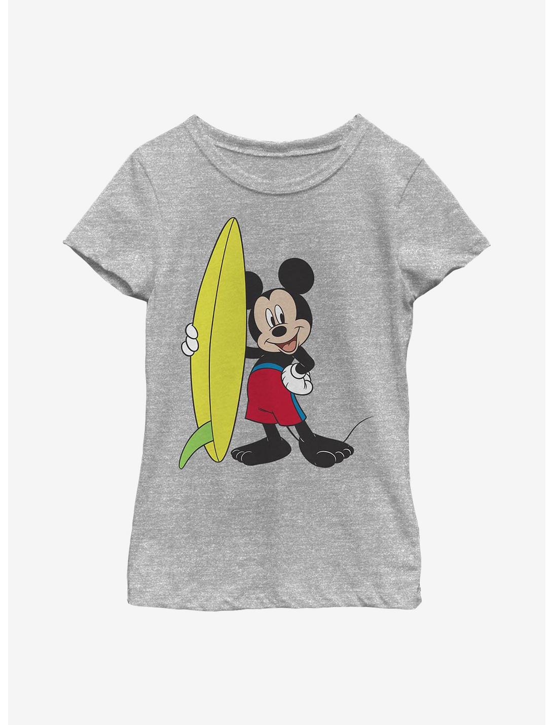 Disney Mickey Mouse Surf Youth Girls T-Shirt, ATH HTR, hi-res
