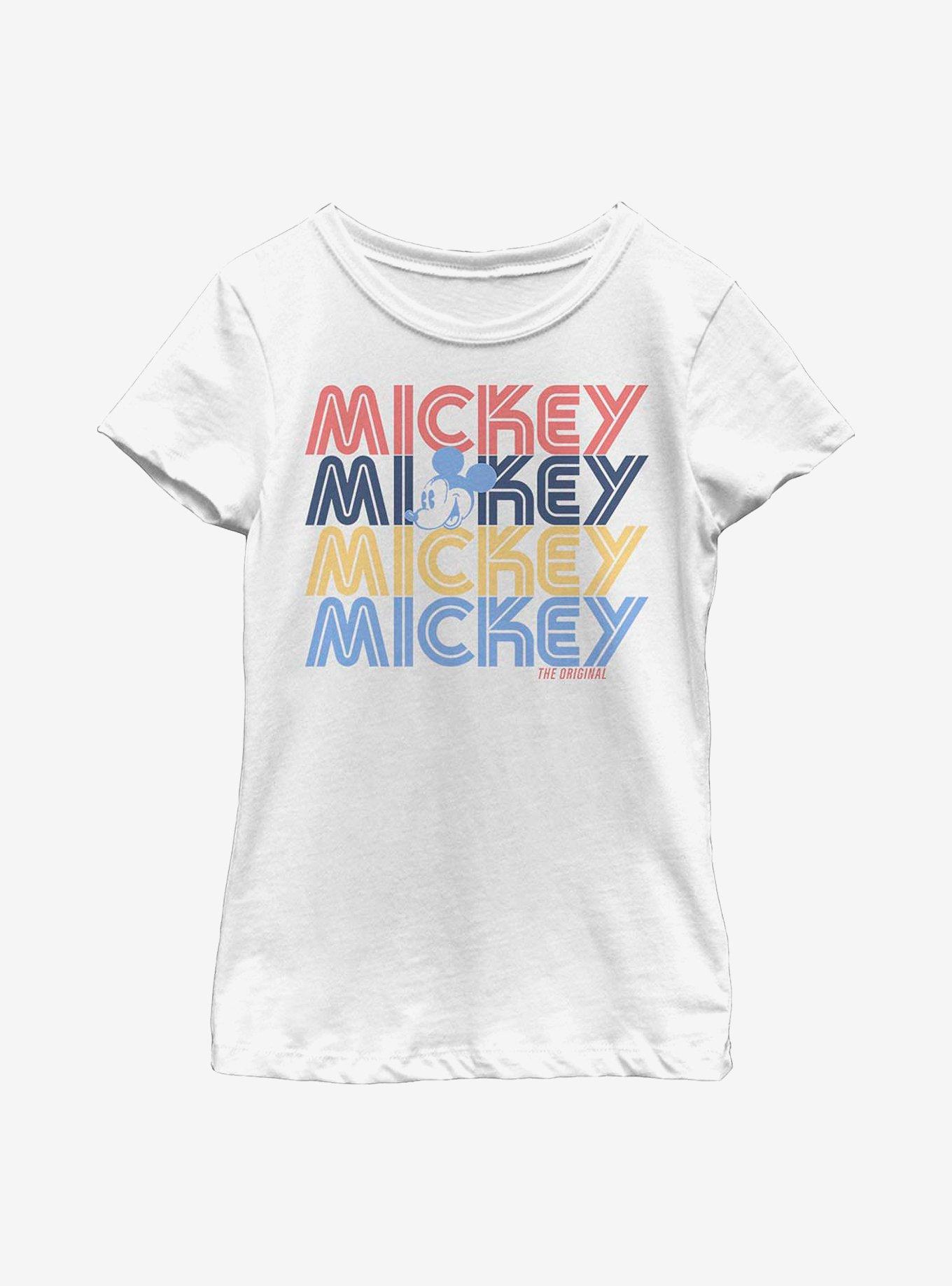 Disney Mickey Mouse Retro Stack Youth Girls T-Shirt, , hi-res