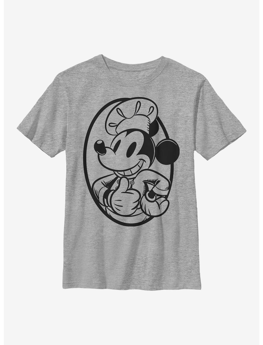 Disney Mickey Mouse Chef Mickey Circle Youth T-Shirt, ATH HTR, hi-res