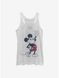 Disney Mickey Mouse Plaid Mickey Womens Tank Top, WHITE HTR, hi-res