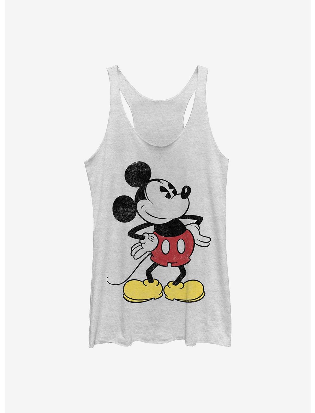 Disney Mickey Mouse Classic Vintage Mickey Womens Tank Top, WHITE HTR, hi-res