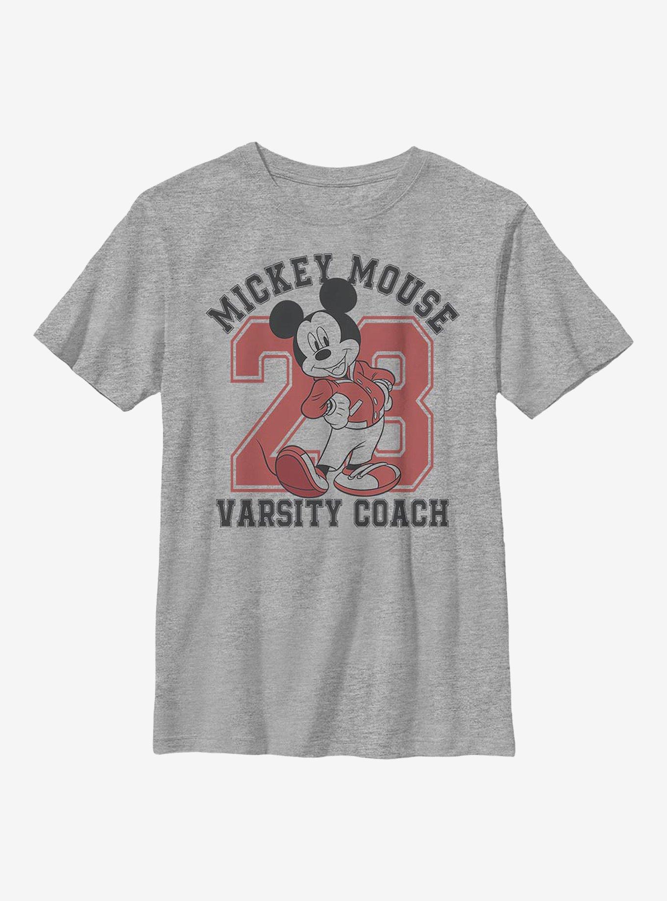 Disney Mickey Mouse Varsity Mouse Youth T-Shirt, ATH HTR, hi-res
