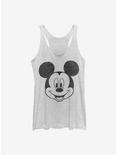 Disney Mickey Mouse Face Womens Tank Top, WHITE HTR, hi-res