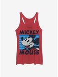 Disney Mickey Mouses Stripes Womens Tank Top, RED HTR, hi-res