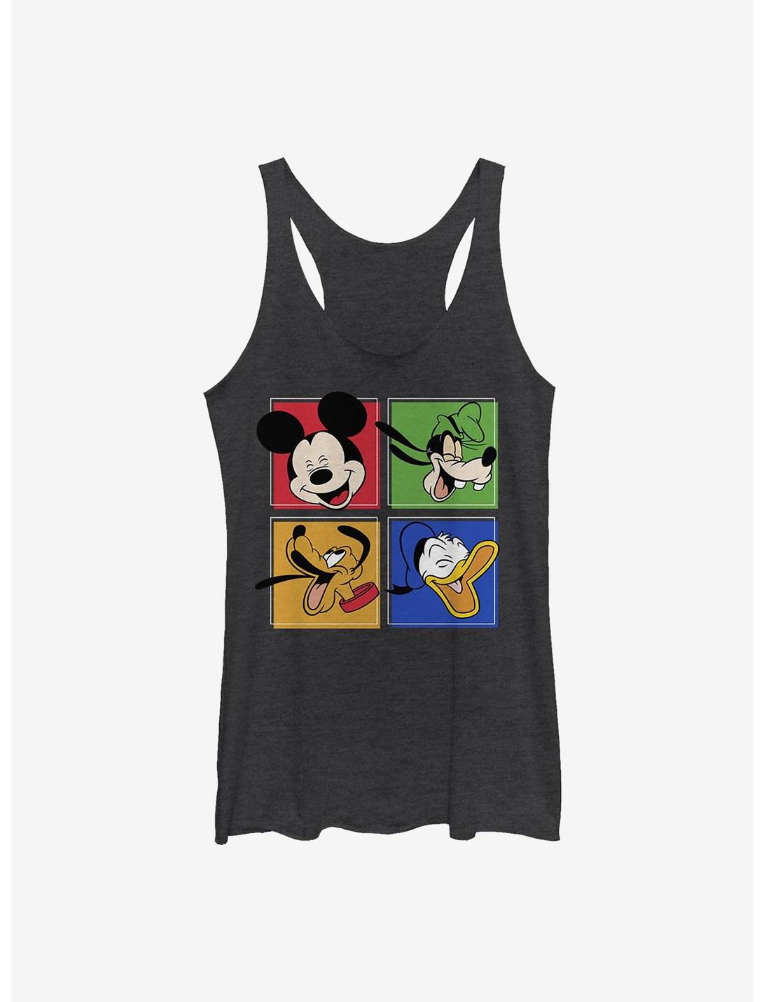 Disney Mickey Mouse And Friends Womens Tank Top, BLK HTR, hi-res