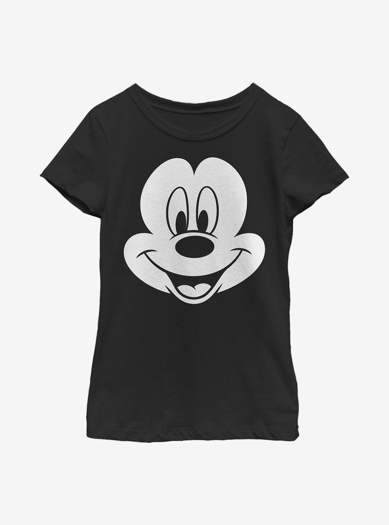 Disney Mickey Mouse Big Face Mickey Youth Girls T-Shirt