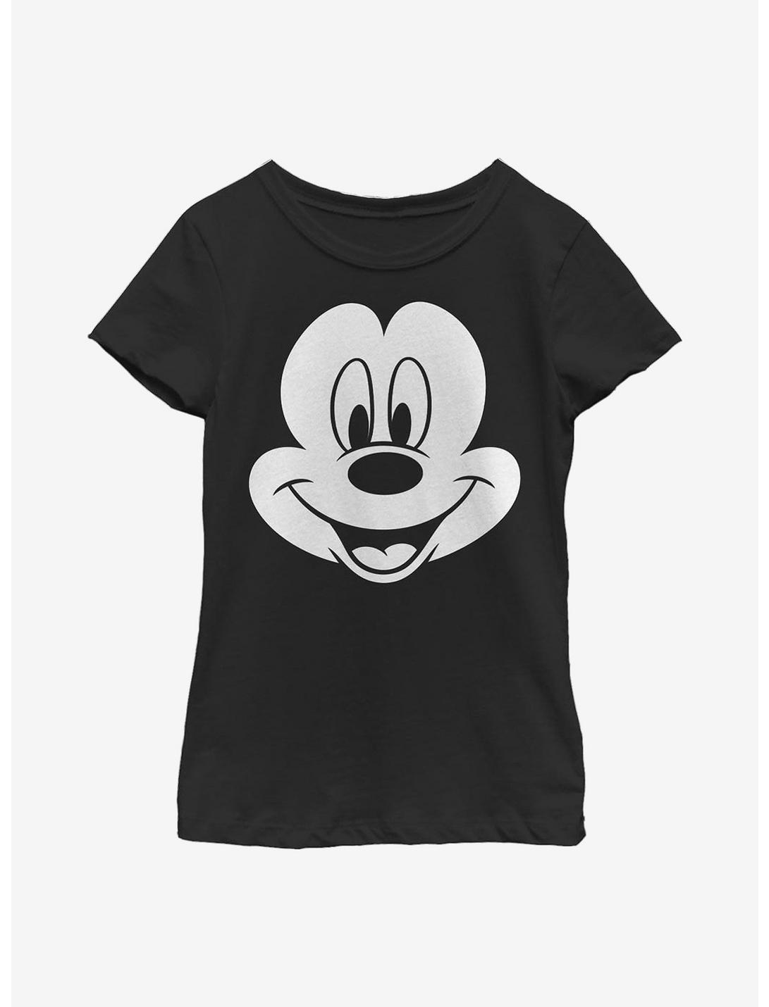 Disney Mickey Mouse Big Face Mickey Youth Girls T-Shirt, BLACK, hi-res