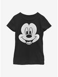 Disney Mickey Mouse Big Face Mickey Youth Girls T-Shirt, BLACK, hi-res