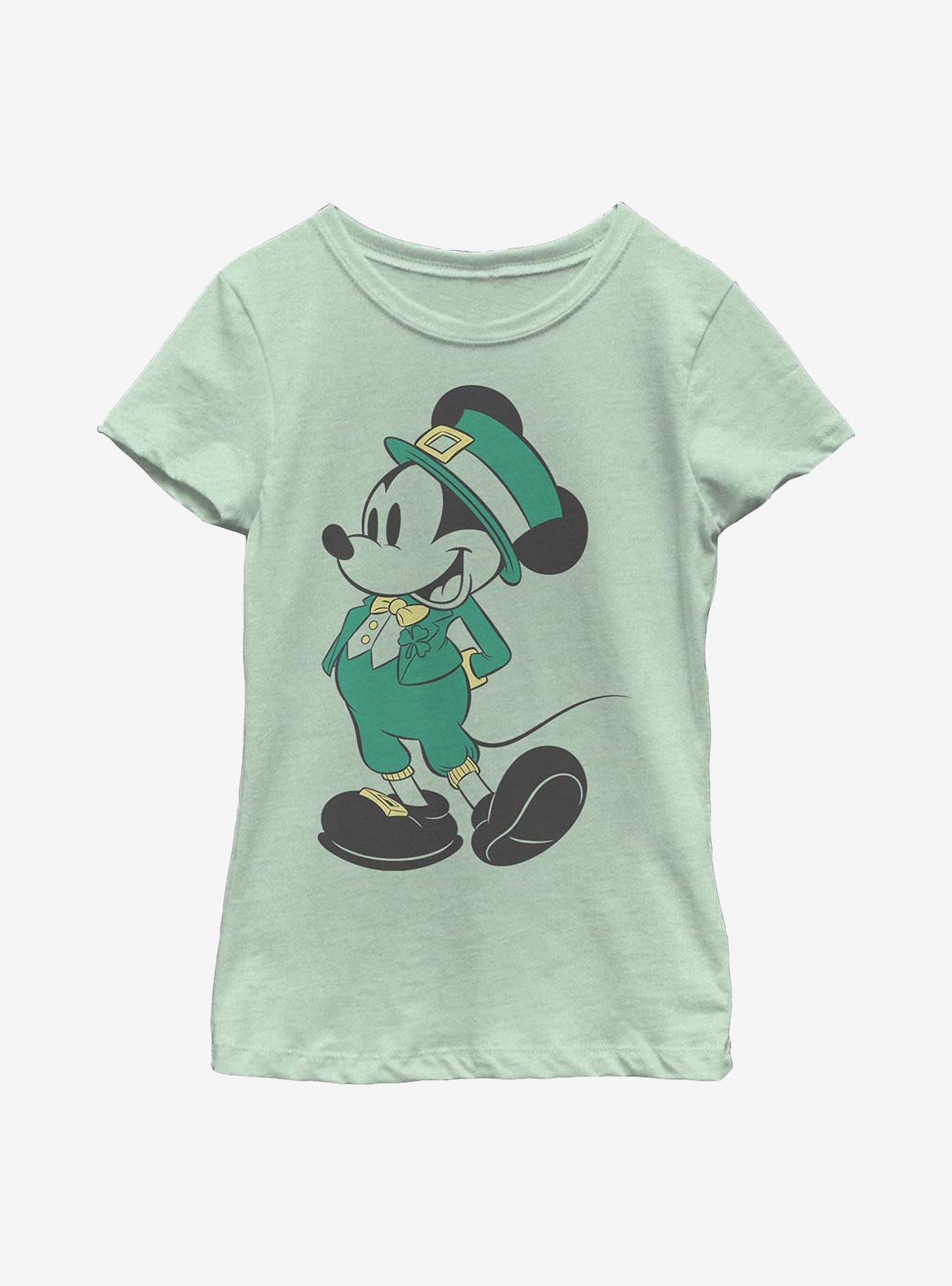 Disney Mickey Mouse Leprechaun Mickey Youth Girls T-Shirt, MINT, hi-res view 1